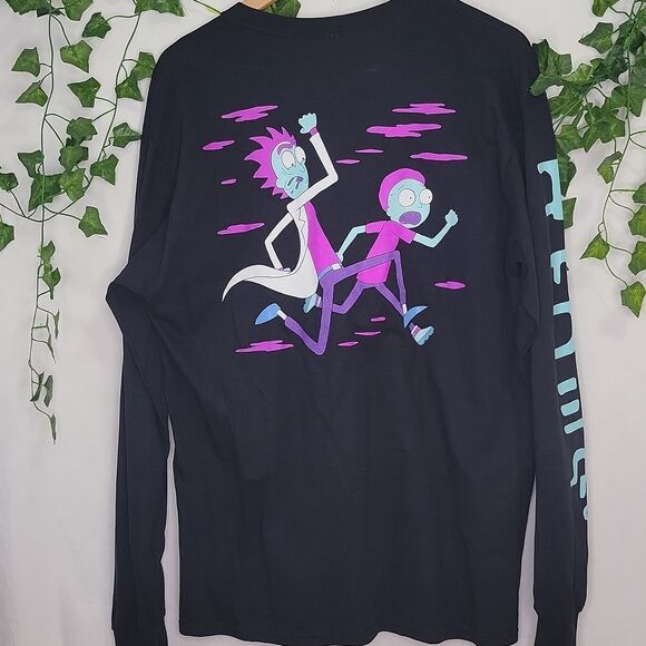 Rick and Morty. Black Long Sleeve Shirt. Size Large. Like New - Picture 3 of 6